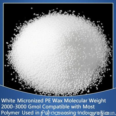 Witte gemicroniseerde PE-was Moleculair gewicht 2000-3000 Gmol Compatibel met de meeste polymeren die in de kunststofverwerkende industrie worden gebruikt