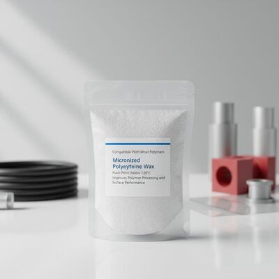 Compatibel met de meeste polymeren Micronized Polyethyleenwas Vlampunt onder 120°C Verbetert polymeerbewerking en oppervlakteprestaties