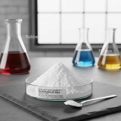 Uitstekende warmte-stabiliteit Gemicroniseerde PE-was Wit poeder Niet onoplosbaar in water Gebruikt in de rubber-, kunststof- en verfindustrie